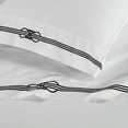 thumbnail image 5 of Superior Moonlawn Embroidered Cotton Bed Sheet Set, Full, White/Black, 5 of 11