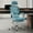 Blue, variant on Gianna Premium High-Back Mesh Office Chair with Adjustable Lumbar Support, Headrest, Footrest, and Soft Padded Armrests, Gray