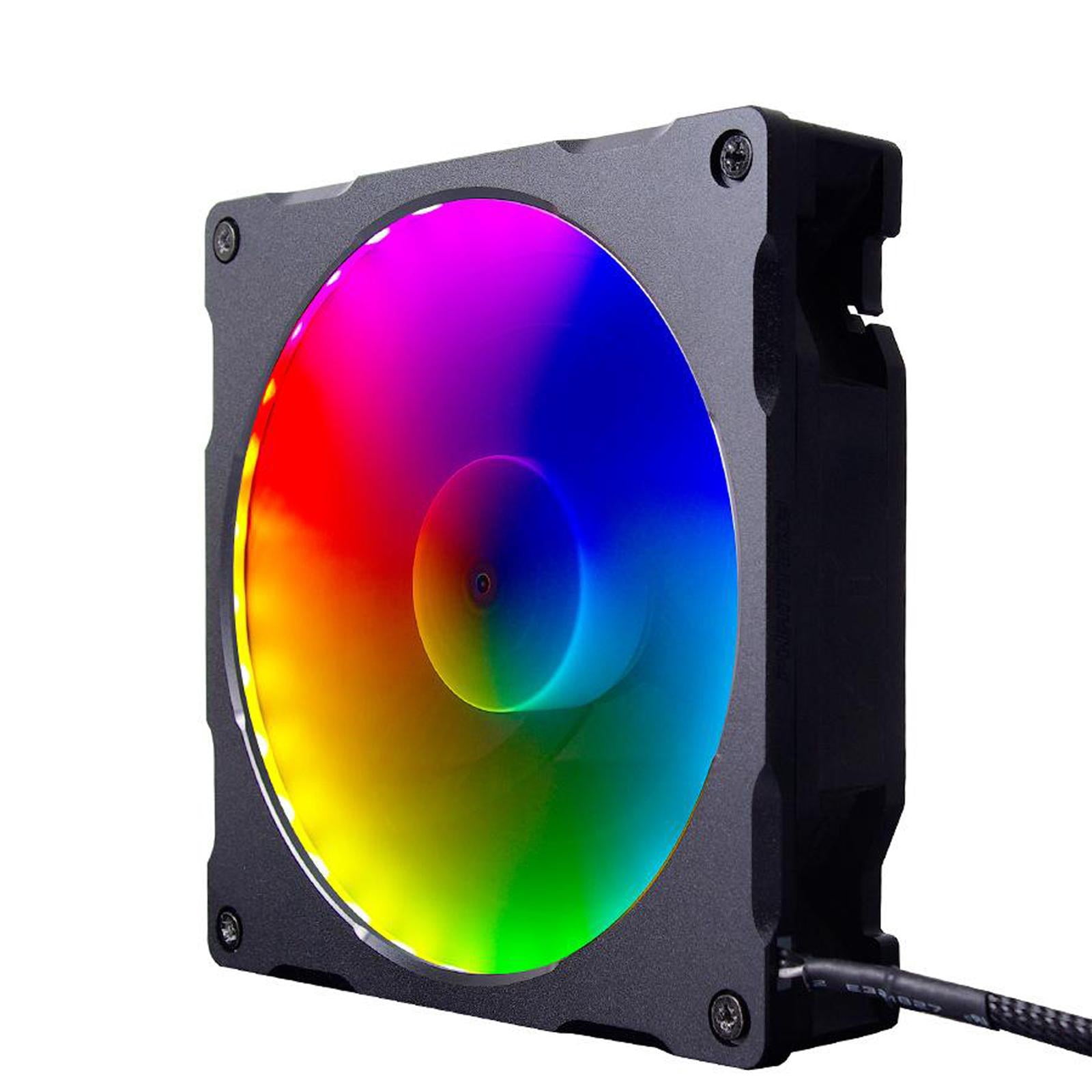 Wzmzjy LED RGB Desktop Computer Case Cooling Fan CPU Cooler Radiator Easy Installations 12cm
