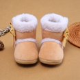 thumbnail image 5 of Baywell Baby Girl Plush Winter Snow Bowknot Boots Brown 7-12 Months, 5 of 7