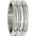 thumbnail image 5 of Stainless Steel Polished 10mm Grooved Band (Size 8) Made In China sr347-8, 5 of 5