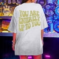 thumbnail image 3 of Ichuanyi Women Oversized T-Shirts Slogan Graphic Drop Shoulder O-Neck Short Sleeve Tees Blouse Plus Size Loose Pullover Tops, 3 of 9