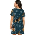 thumbnail image 2 of Japuie German Shepherd Dog Print Women's Nightgown,Women's Short-sleeve Sleepwear,Short Sleeves Shirt,Casual Sleep Dress,Comfy Nightdress, Soft Nightgowns for Women-XX-Large, 2 of 6