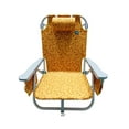 thumbnail image 2 of Bliss Hammocks Aluminum Beach Chair with Detachable Cooler Bag, 5 Reclining Positions, 275 lb. Capacity (Amber Leaf), 2 of 13