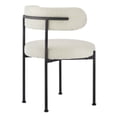 thumbnail image 5 of Side Dining Chair, Set of 2, Ivory White, Fabric, Metal, Kitchen Cafe Bistro Hospitality Restaurant, Modern Contemporary HB35913, 5 of 11