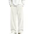 thumbnail image 2 of LEKWK Boys Corduroy Sweatpants Teen Baggy Drawstring Wide Leg Trousers with Pockets Elastic Waist Lounge Track Pants Fall Winter Workout Fashion Clothing 5-15Y, 2 of 9
