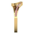 thumbnail image 4 of 0.21 ct Brilliant Round Cut Simulated Pink Diamond 18K Yellow Gold Stackable Band SZ 7.75, 4 of 6