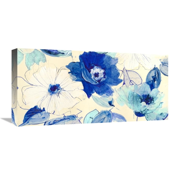 Global Gallery's 'Toile Fleurs' by Kelly Parr Stretched Canvas Wall Art
