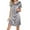 Silver, variant on Women's Heart Print Short Sleeve Sleepshirt, Round Neck Comfortable Nightshirt, Blue & Multi-Color, S-XXXXXL Plus Sizes