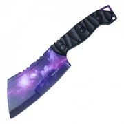 Wartech 9.5" GALAXY Style Fixed Blade HUNTING Knife Full Tang Tactical CLEAVER + Sheath