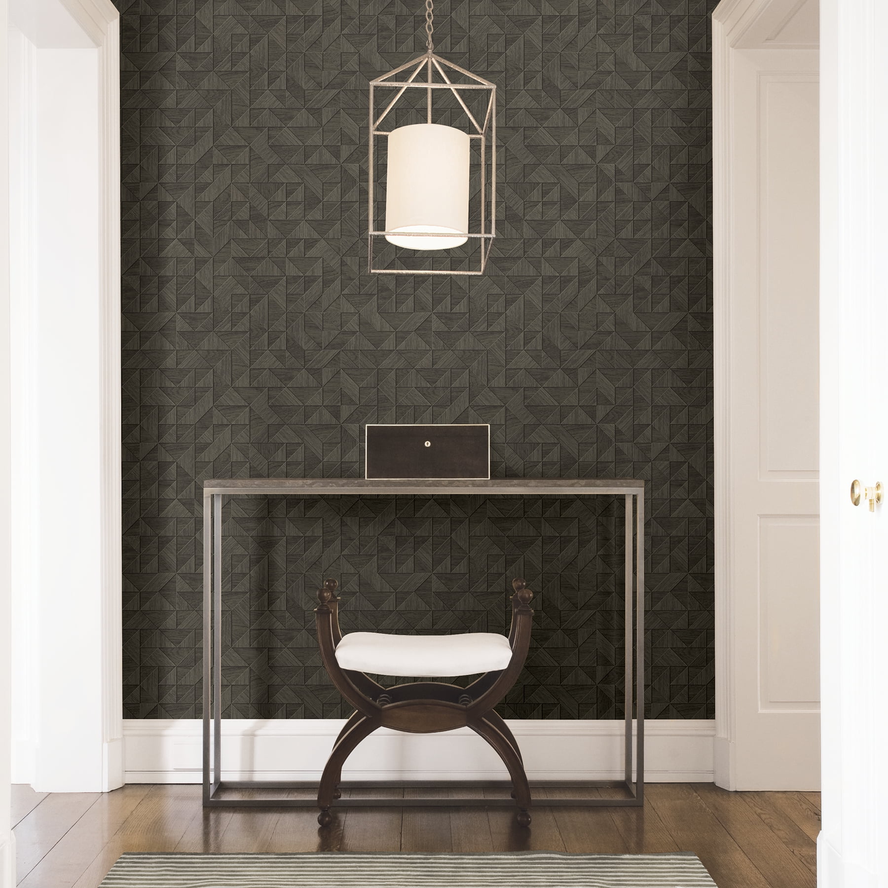 Decorline Gallerie Black Triangle Geometric Wallpaper