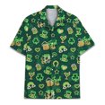 thumbnail image 2 of St Patricks Day Hawaiian Shirt For Men Neon St. Patrick's Day Party Mens Hawaiian Shirts Short Sleeve Button Down Shirt Men, 2 of 7