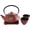 Red, variant on CUISILAND RED 27oz Dragonfly Cast Iron Teapot Set with 2 Cups