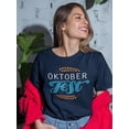 thumbnail image 2 of Oktoberfest Blue Lettering T-Shirt Women -Image by Shutterstock, Female 3X-Large, 2 of 4