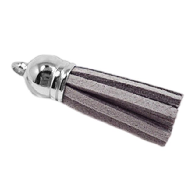 Bewildely 28 piezas llavero dijes delicado llavero colgante borlas bolso decoración llavero borla adorno DIY accesorio para bolsos llaves Artesanía gris claro Bewildely HA059646-15B