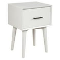 thumbnail image 1 of Alpine Furniture Table de Bout Flynn en Bois avec 1 Tiroir, Blanc, 1 of 6