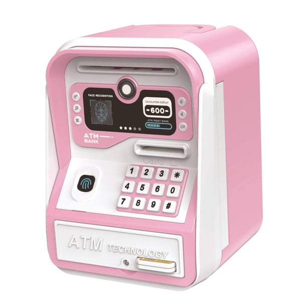 Hucha infantil, caja de dinero, accesorios versátiles, decoración del hogar, educativa Rosa