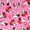Minnie Mouse-Hot Pink, variant on Women’s Short Sleeve V-Neck Classic Fit All Over Print Novelty Scrub Top (S-3XL)