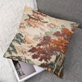 thumbnail image 7 of Chinese style pillow cover, pagoda pillow cover, unique Asian scenery, white and brown pillowcase, farmhouse sofa, bedroom, home decoration, cushion cover 1 set of 2, various sizes, 7 of 7