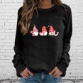 thumbnail image 2 of Pompotops Womens Summer Shirts Round-Neck Long Sleeve Tops Printed Regular Blouse Clearance, 2 of 4