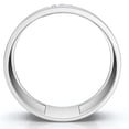 thumbnail image 3 of Pompeii Mens Three Stone Diamond Ring 10k White Gold High Polished 7mm (H,I1-I2), 3 of 5