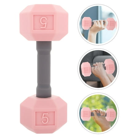 HAKIDZEL Mini Dumbbells for Kids Pink 2Pcs 4.5x1.7x1.5in