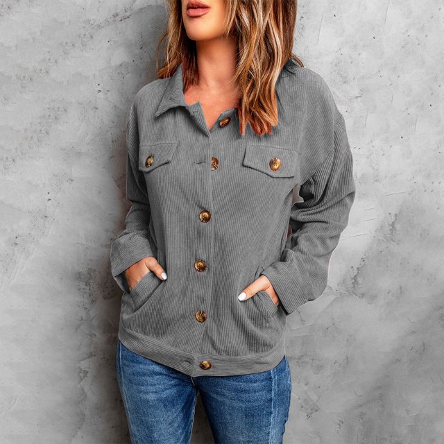 Chaquetas y abrigos casuales sin capucha de manga larga para mujer, moda de color liso, manga larga, solapa, cárdigan informal holgado, abrigo para mujer