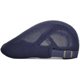 thumbnail image 2 of ZHAOCHENG Gorro de verano de malla transpirable para hombre, boina de vendedor de periódicos ajustable, gorra plana tipo hiedra, azul marino, 2 of 5