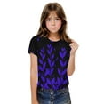 thumbnail image 4 of Frwgonr Girls T-shirts Short Sleeve T Shirts Kids Summer Tops Crewneck Basic Graphic Tees 3T-14, Purple, 4 of 6