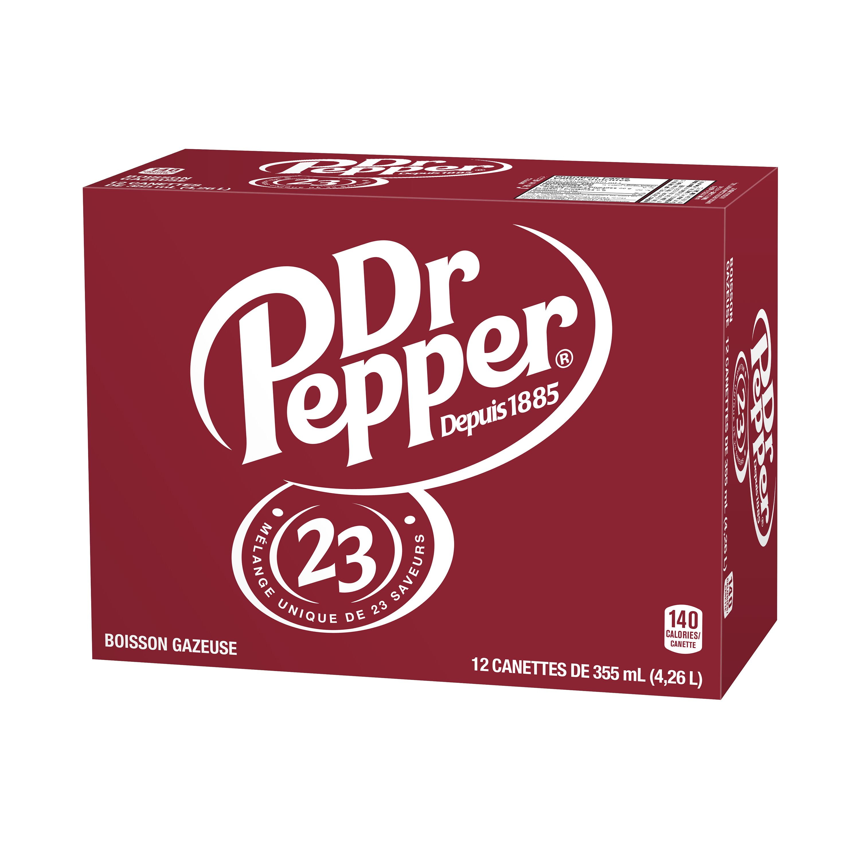 Dr Pepper Soda 12 x 355mL, Cans, 12x355mL