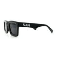 thumbnail image 6 of Kush Graffiti Logo Hipster Horn Rim Thick Plastic Mens All Black Sunglasses White Logo, 6 of 8