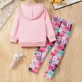 thumbnail image 5 of Zshosam Outfits for Teen Girls Girls Pullover Hoodie and Jogger Sweatpants Clothing Set- Little and Big Girls Size 100,(Pink 100), 5 of 5