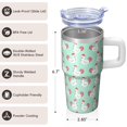 thumbnail image 3 of 20oz Poultry Chicken Tumbler with Handle Classic Birthday Christmas Gift for Chicken Enthusiasts Women Men Insulated Travel Mug Cup Holder Friendly Wide Mouth for Ice Hot Coffee Cold Water All Day, 3 of 6