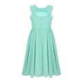 thumbnail image 2 of iEFiEL Big Little Girls Halter Neck Chiffon Summer Dress Sleeveless Rhinestone Wedding Birthday Party Dress Mint Green 10, 2 of 7