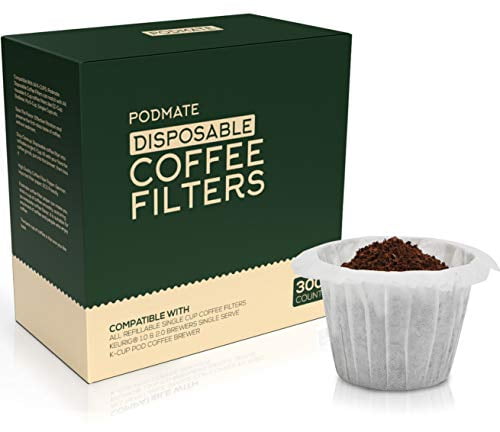 300 Count Disposable Paper Coffee Filters for Keurig Brewers Single Serve 1.0 and 2.0 Compatible with All Brands K Cups and Reusable K Cups Filter . 