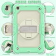 thumbnail image 6 of Dteck Samsung Galaxy Tab A 8.0 2019 Case with Built-in Screen Protector, Hybrid Rugged Full Body Shockproof Case 360 Degree Rotating Stand Cover +Adjustable Hand Strap/Shoulder Strap,Green, 6 of 7
