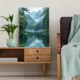 thumbnail image 5 of Qisvanset Framed Canvas Wall Art 12x16 Inch Emerald Mountain Forest Lake Modern Nature Art, 5 of 5