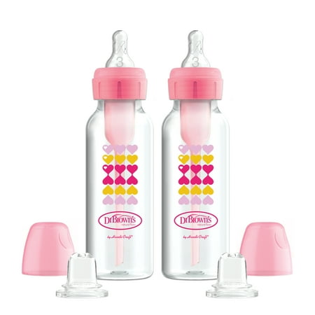 Dr. Brown's Narrow Bottle to Sippy - 2PK Pink