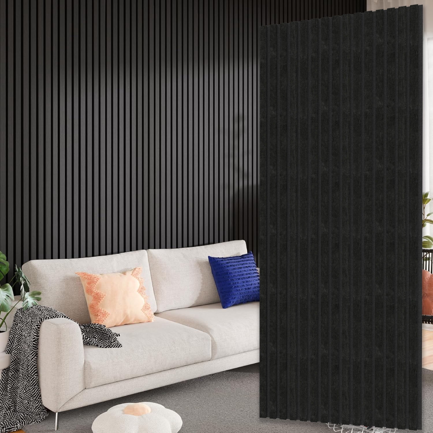 2PCS Wood Panels for Wall - Acoustic Wall Panels - 2PK Wall Wood Panels - 47.24" X 11.02" - Soundproof Wall Panels for Decor - Acoustic Slat Wood Wall Panels for Interior Decoration of Walls