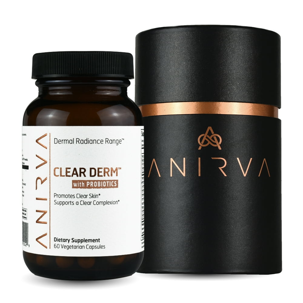 Clear Derm with Probiotics by Anirva Acne Pills with Zinc, Acne Pill for Hormonal Acne