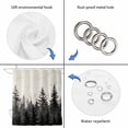 thumbnail image 5 of Mist Forest Waterproof Fabric Shower Curtain,Beige Farmhouse Vintage Nature Scenery Waterproof Fabric Shower Curtain for Bathroom Curtains Bathtubs Hotel Shower Curtains with 12 Hooks Standard 60x72, 5 of 8