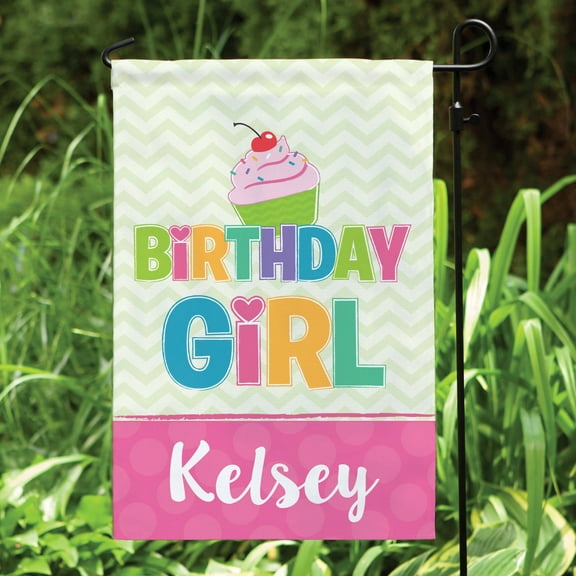 Birthday Girl Personalized Garden Flag