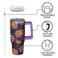 thumbnail image 3 of Halloween Gift 30oz Insulated Coffee Tumbler with Handle and Straw Lid – Pumpkin Travel Cup – Spooky Mug, 3 of 5