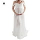 thumbnail image 2 of Sonducket Vestido de fotografía de maternidad fuera del hombro vestido de gasa frente Maxi embarazo vestidos largos mujeres Photoshoot Prop Vestidos Blanco METRO Sonducket AP019290-02, 2 of 6