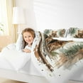 thumbnail image 4 of Manfei Cartoon Bear Full Size Comforter Sets for Girls, Watercolor Jungle Wildlife Bedding Comforter Set, Green Pine Tree Bedding Sets, Super Cozy Room Decor Reversible 3 Pieces, 4 of 8