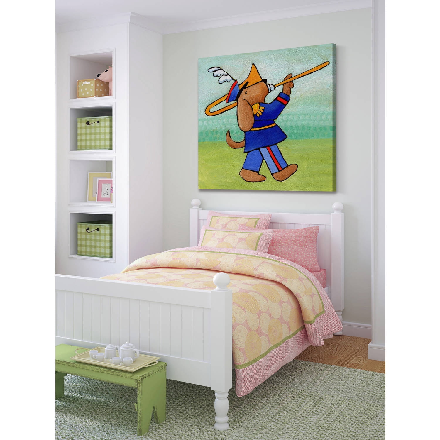 Marmont Hill "Give a Dog a Trombone" by Janet Nelson Painting Print on Wrapped Canvas