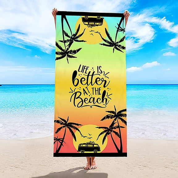Nkmbld Beach Towel Soft Sand Free Quick Dry Lightweight Beach Blanket Super Absorbent Large Bath Towels for Swimming Pool Yoga Gym Travel Vacation