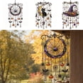 thumbnail image 7 of MYUNNIL Halloween Themed Crystal Wind Chime, Vintage Stain Grass Witch Hat Hanging Acrylic Suncatcher with Teardrop Pendant, Novelty Sparkling Waterproof Decoration for Patio Garden Indoor Decor, 7 of 7