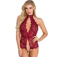 thumbnail image 6 of Summer Savings Clearance Bodysuit for Women Teddy Underwear Open Crotch Jumpsuit Lace Sexy Lingerie for Curvy Women, 6 of 8