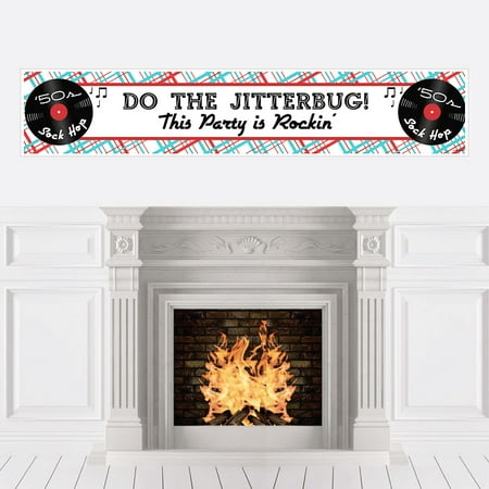50 S Sock Hop 1950s Rock N Roll Decorations Party Banner